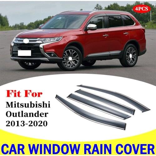 For Mitsubishi Outlander 2013-2020 Car window rain cover Visor Vent Shades Window Sun Rain Guard car accessories 4pcs