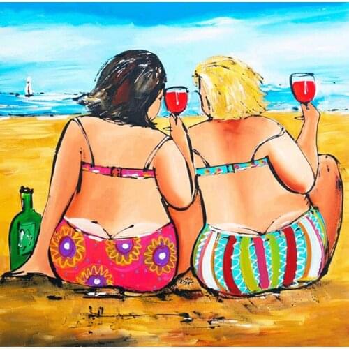 Dikke Dame Diamond Painting Cross Stitch kits FULL 5D DIY Diamond Embroidery diamond Mosaic still life gift