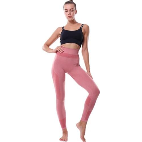 Women Gym Yoga Seamless Pants Sports Clothes Stretchy High Waist Athletic Exercise Fitness Leggings Activewear Pants