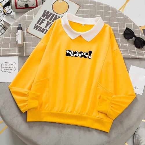 Kawaii Letter Print Jumper Cotton Aesthetic 90s Sweatsuit Women Casual Hoodie with Pocket All-match Girls Sweatshirts Pink Tops