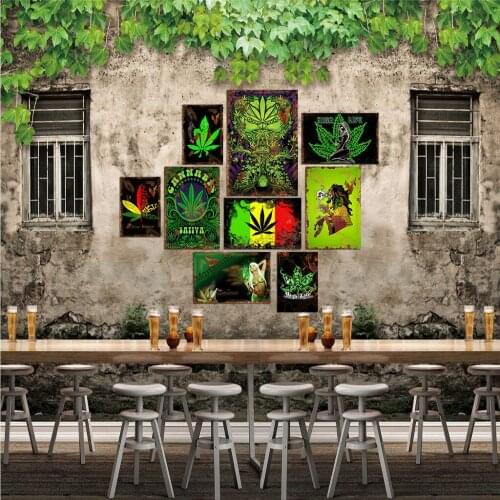 Plant Art Tin Sign Metal Signs Home Decor Vintage Tin Signs Pub Decorative Plates Metal Wall Art Plaques Hair salon Club Bar