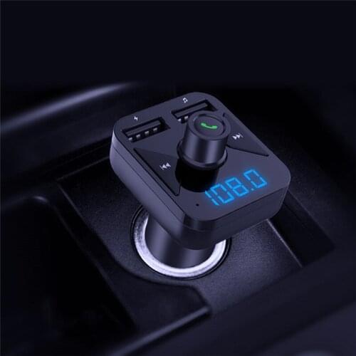 1Pcs Car MP3 Player Bluetooth Cigarette Lighter Charger Auto Dual USB Charge Vehicle Hand-free Music Car Charger Car Accessories