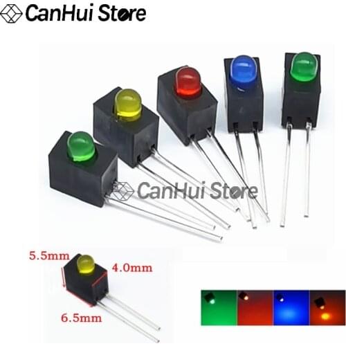 10pcs F3 3mm LED Single Hole Lamp holder With Lamp bead 90 Degree Bending PCB fixed holder F3 in-line signal luminous indicator