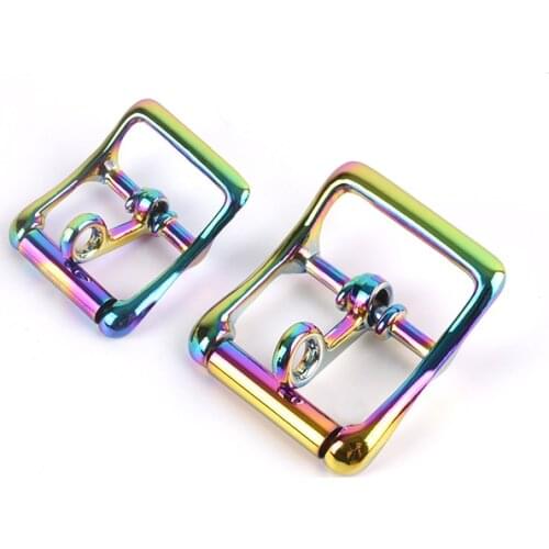 1X Rainbow Color Locking Buckle, 3/4inch or 1 inch locking buckle for Leather Collar