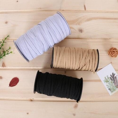 4mm 8mm 10mm Woven Spool White Flat Elastic Cord Band Sewing Knitting Rubber Stretch Rope Craft DIY Mask-30