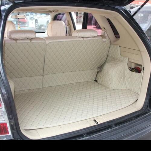 For hyundai tucson waterproof fiber leather car trunk mat cargo liner 2005 2006 2007 2008 2009 2010