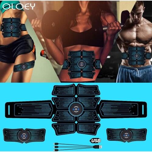 Women Men Workout Fitness Abdominal Belt Electrostimulation ABS Muscle Stimulator Hip Muscular Trainer Toner Equipment Home Gym