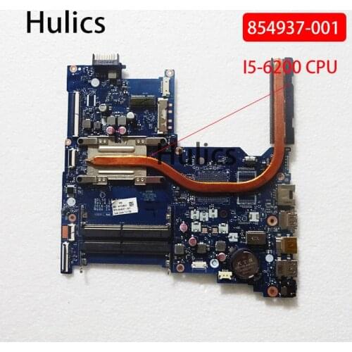 Hulics Original For HP 15-AY 15-AC Notebook pc Motherboard BDL50 LA-D704P 854937-601 854937-001 SR2EY I5-6200 CPU main board