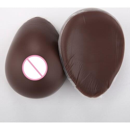 C Cup Realistic Breast Forms Artificial Silicone Fake Boobs Enhancer Chest Prosthesis Black Color For Mammectomy 800g/pair