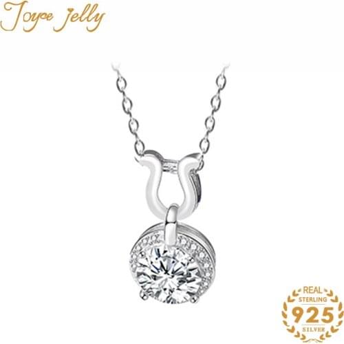 JoyceJelly 1ct Moissanite Jewelry Set 100% 925 Sterling Silver For Women Passed Test Wedding Engagement Party Gift Wholesale