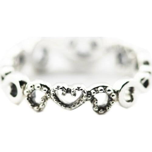 Heart Swirls Ring Clear CZ 925 Sterling Silver Jewelry Rings For Woman DIY Jewelry Making engagement ring