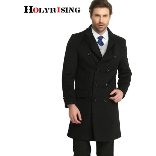 2017 Men Wool Jackets Double Button Woolen Turn Collar Slim Male Long Solid Coats And Jackets 4 Clours High Quality