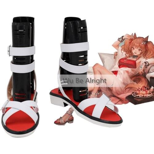 Game Arknights Angelina Coral Coast 2021 Summer Collection Cosplay Shoes Sandal Halloween Costume Accessory Props Custom Made