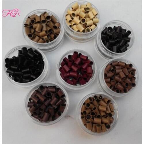 Easilocks tubes 4.0x3.6x6.0mm,500pcs/lot copper tube flared ring loop/bead for stick hair extension or hair extension