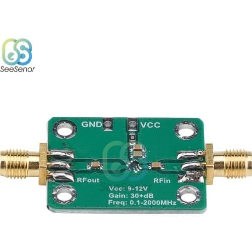 0.1-2000MHz 32dB Gain Broadband Low Noise High Frequency LNA RF Amplifier Module For FM HF VHF/UHF
