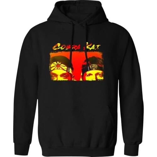 Cobra kai Print Mens Hooded Casual Hip Hop Sweatshirts and Hoodie Fashion Standard Clothing 2021 New Arrival Tracksuits Homme