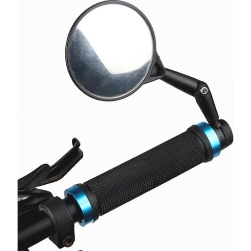 1 Pcs Practical Bicycle Handle Bar End Mirrors 360 Rotating Bike Side Rearview Mirrors Cycling Accessories Parts