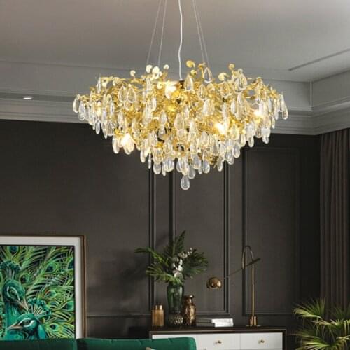 Luxury Crystal Chandelier Modern Creative Living Room Dining Room Bedroom Model Room Villa Home Decor Indoor Lighting Fixtures