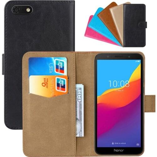 Luxury Wallet Case For Huawei Honor 7A Prime PU Leather Retro Flip Cover Magnetic Fashion Cases Strap