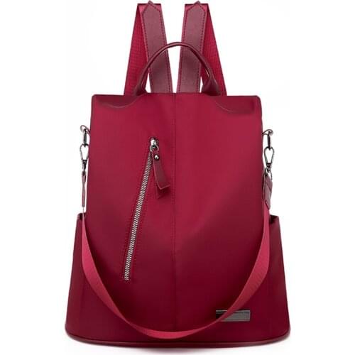 Women Anti-theft Backpack Waterproof Fabric Large Female Shoulder Bag Large Capacity Simple Style Casual Mochila Travel