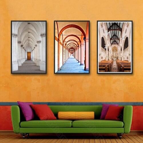 Nordic style Morandi color system simple porch building mural living room background wall corridor aisle hanging painting