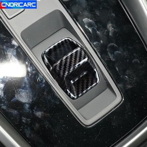 Car Styling Center Console Gearshift Handle Head Frame Decoration Cover Trim For Audi A3 2021 Carbon Fiber Color Interior Decal