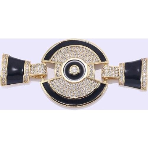 Rhinestone Enamel Big Charms Connectors Clasp For Hand Made DIY Multi-Strand Beaded / Pearls Necklace Bracelet Jewelry Making