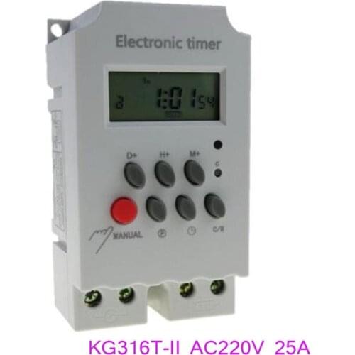 Timer LCD Programmable Digital Timer Electronic Timer Switch 25A Microcomputer Time Switch Digital Timer Controller 220V