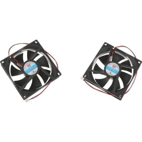 2Pieces 92mm 12V Mains Computer/PC/CPU Silent Cooling Case Fan Coolant Case Fan
