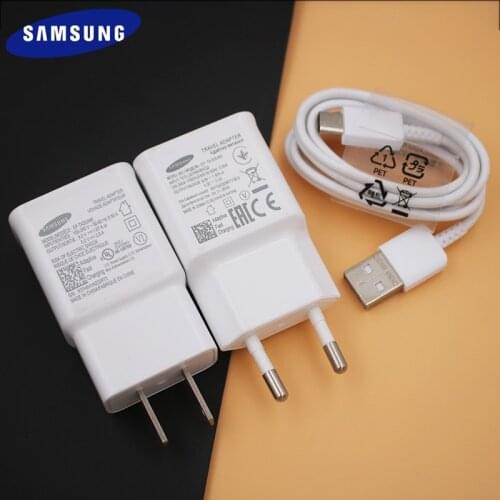 Samsung 9V1.67A USB Charger QC3.0 EU US Adapter Type C Cable For Galaxy Note 10 Lite S10 S9 S8 Plus A9S A80 A50 W21 M30S Z Flip