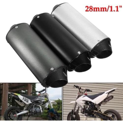 28mm Black Exhaust Pipe Muffler Clamp For 50cc 110 125cc Quad Dirt Pit Bike ATV Black with Aluminum