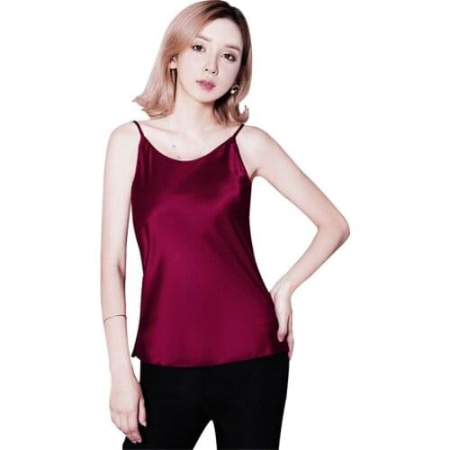 Women Camis Silk Satin Halter Top Women Camisole Summer Style Sexy Sleeveless Vest Slim White Tops Roupas Femin