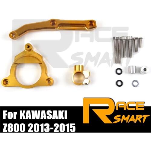 1 Set Motorcycle Stearing Damper Stabilizer Bracket Parts For KAWASAKI Z800 Z-800 Z 800 2013 2014 2015 13 14 Silver Gold Black