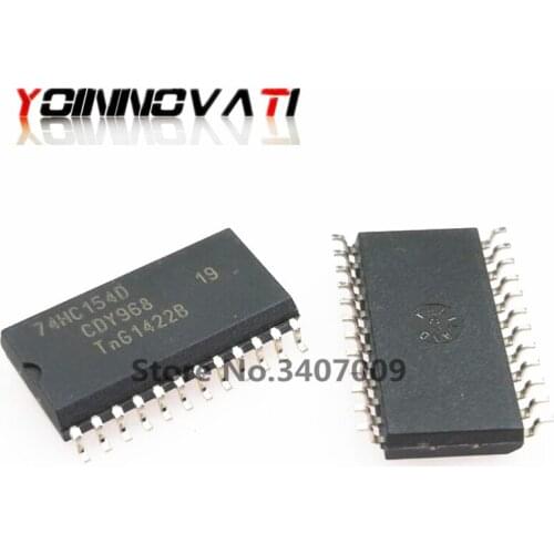 10PCS 74HC154D SOP24 74HC154 Encoder, decoder, multiplexer and demultiplexer 4-16 DECODER/DEMUX New original