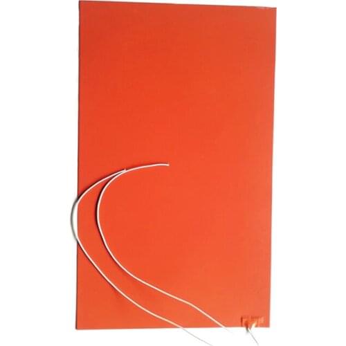 110V 2600W 530*990*1.5mm Silicone Vessel Heater adhesive 1 side 1000mm lead wire