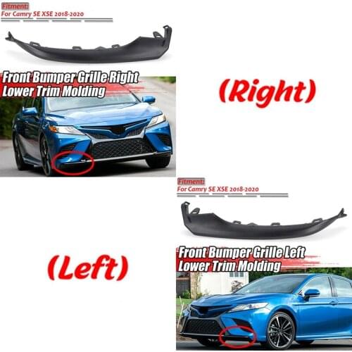 2X Car Front Bumper Side Lip Lower Protector Cover Trim Splitter Spoiler for Toyota Camry 2018 2019 2020 SE/XSE