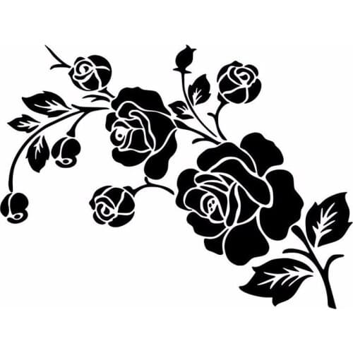 Car supplies flower fashion decoration bumper car stickers personalized waterproof sun protection window 17.2*12.9 cm