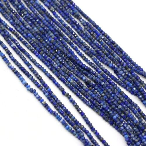Beads Natural Semi-Precious Stone Section Beaded Women Charm lapis lazuli Beads for Jewelry Making Beadwork DIY Bracelet 3x2mm