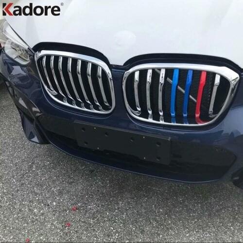 For BMW X3 2018 2019 ABS Car Styling Front Bumper Clips Covers Racing Grill Stickers Exterior Accessories