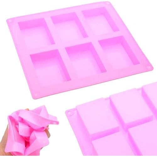 Soap Mold Rectangle Handmade Candle Cake Soap Mold DIY Handmade Ice Cube Tray Making Mould