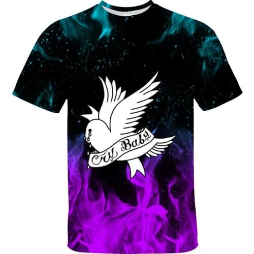 3D Lil Peep T Shirt Men Oversized T-shirt Childrens Harajuku Short Sleeve Top Tee Men Boys/Girls Unisex Plus Top Tees Lil.peep