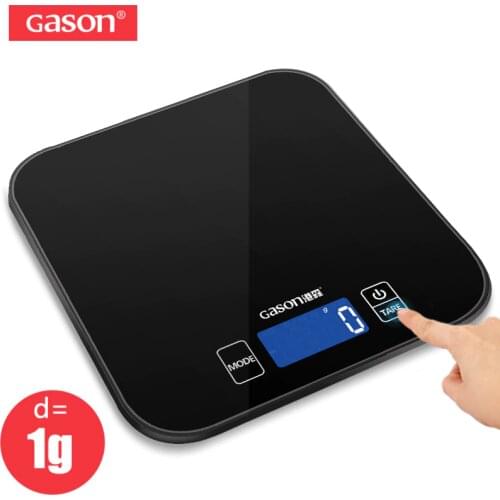 GASON C1 Mini Kitchen Scale Electronic Precision Measure Tools Balance Digital Gram Cooking Food Glass LCD Display 15kg/1g