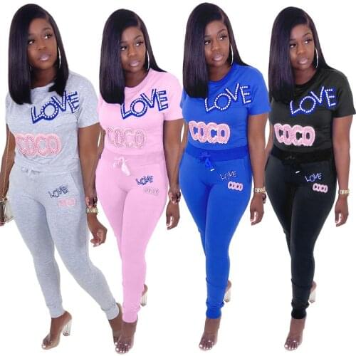 2 Piece Set African Clothing Dashiki Two Piece Set Women Traditional Dress African Clothes Super Elastic Pearls Tops +Pants