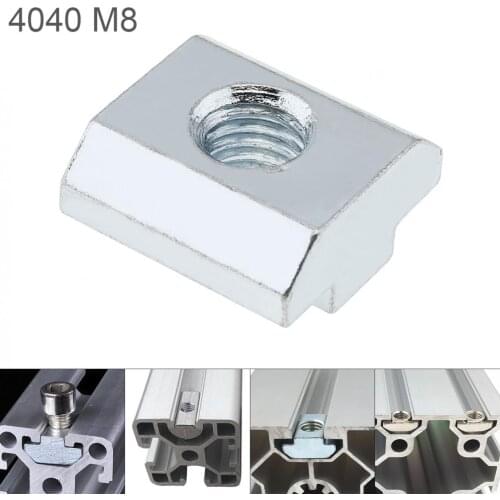 Furniture Hardware 1PCS M8 for 40 Series Slot T Nut Sliding T Nut Hammer Drop In Nut Fasten Connector 4040 Aluminum Extrusions