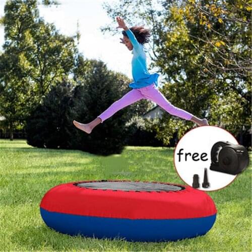 Inflatable Trampoline for Kids Folding Outdoor Camping Grass Beach Jumping Bouncing Bed Fitness Equipment Childrens Leisure Toy