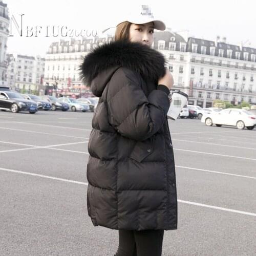 2020 New Chic Long Style Women Parkas Bread Fur Collar Zipper Fashion Female Overcoat