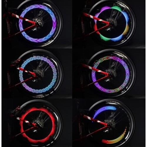 New Creative 14LED Bicycle Light 30 Picture Hot Wheels Warning Light Waterproof Decorative Spoke Light Mountain Bike Accessories