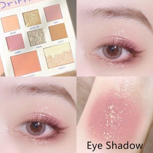 8-color Milk Tea Eye Shadow Sequins Glitter Matte Pearlescent Eyeshadow Palette For Beginners Anti Smudge Eyeshadow