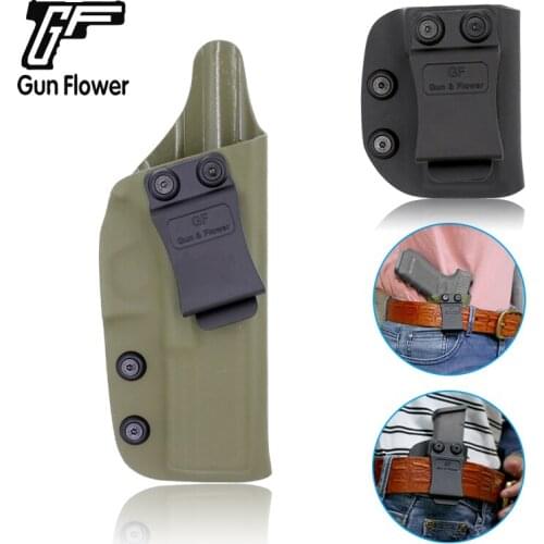 Gun&Flower Sand Color Inside Waistband Kydex Pistol Holder for Glock 17 Single Mag Pouches Hunting Accessories