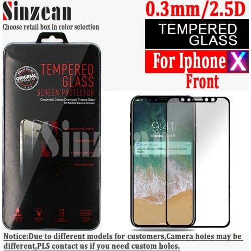 100PCS silk print full glass For iphone XS MAX XR 12 promax/12mini/11 promax Full covered Tempered Glass screen protector